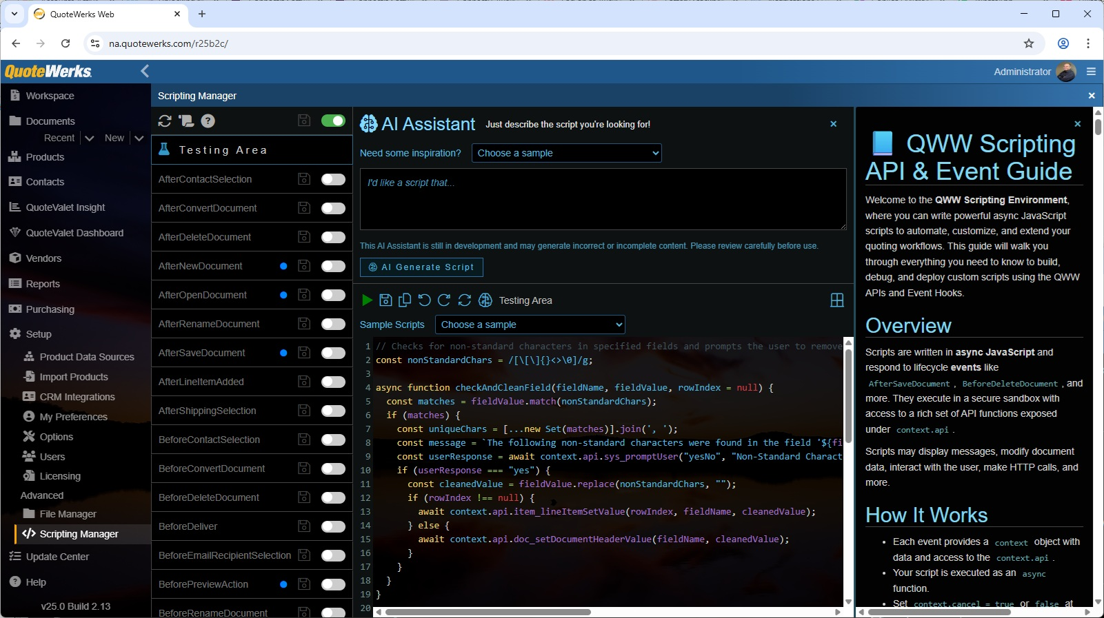 QuoteWerks Web Scripting QuoteWerks Web Scripting